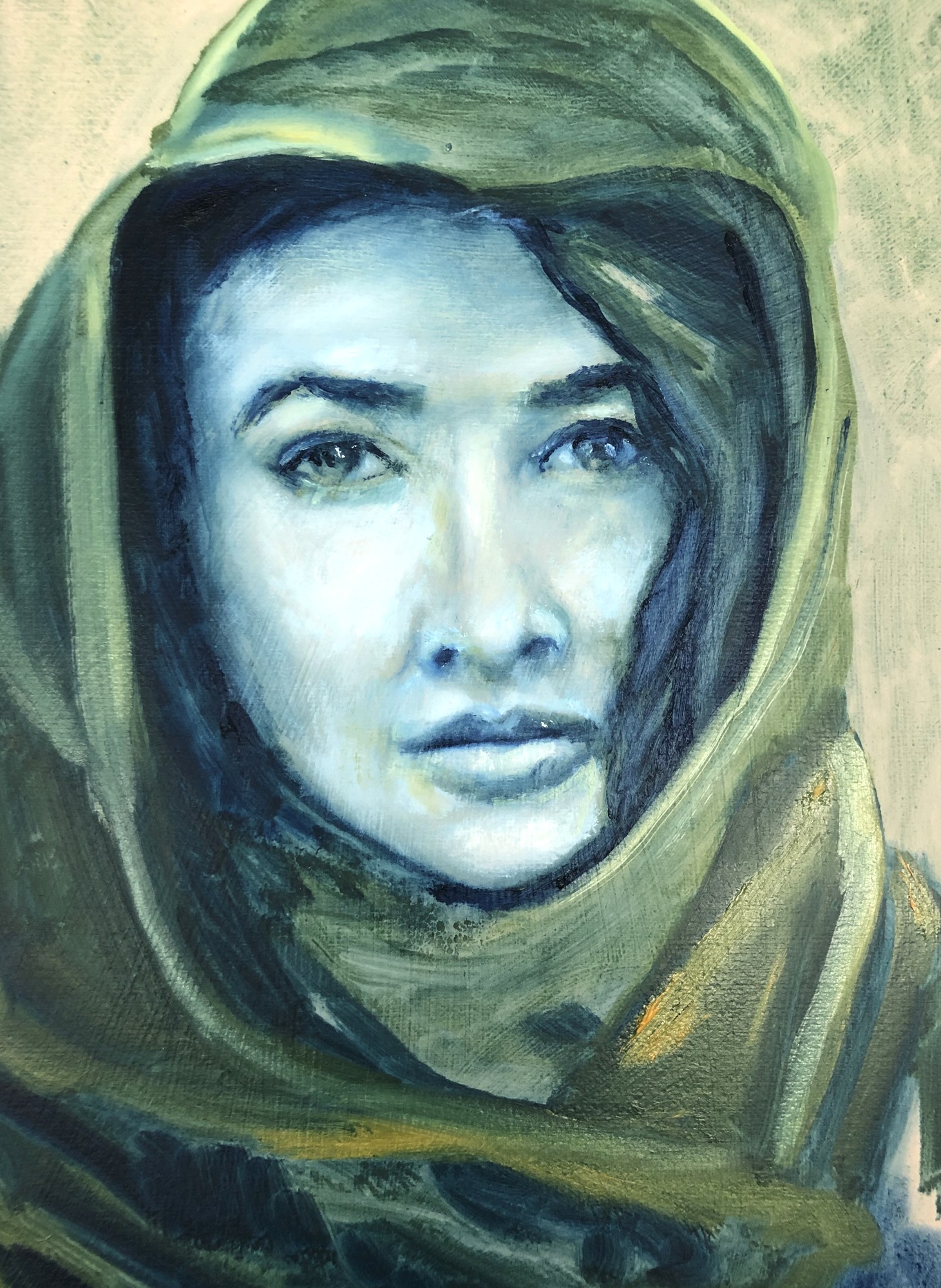 Beauty — painting by Leat Silvera, 9 × 14 in
