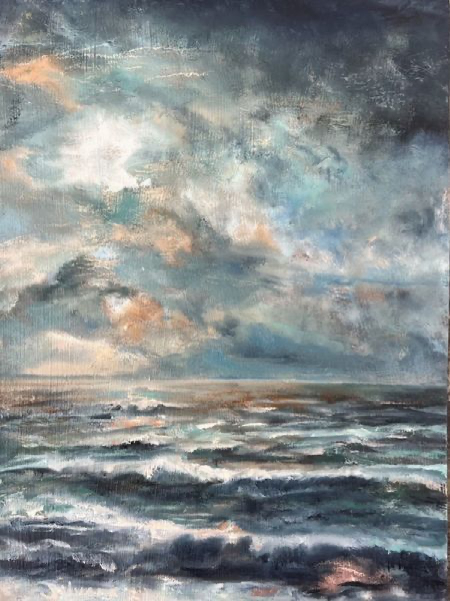 Beyond — painting by Leat Silvera, 8 × 6 in