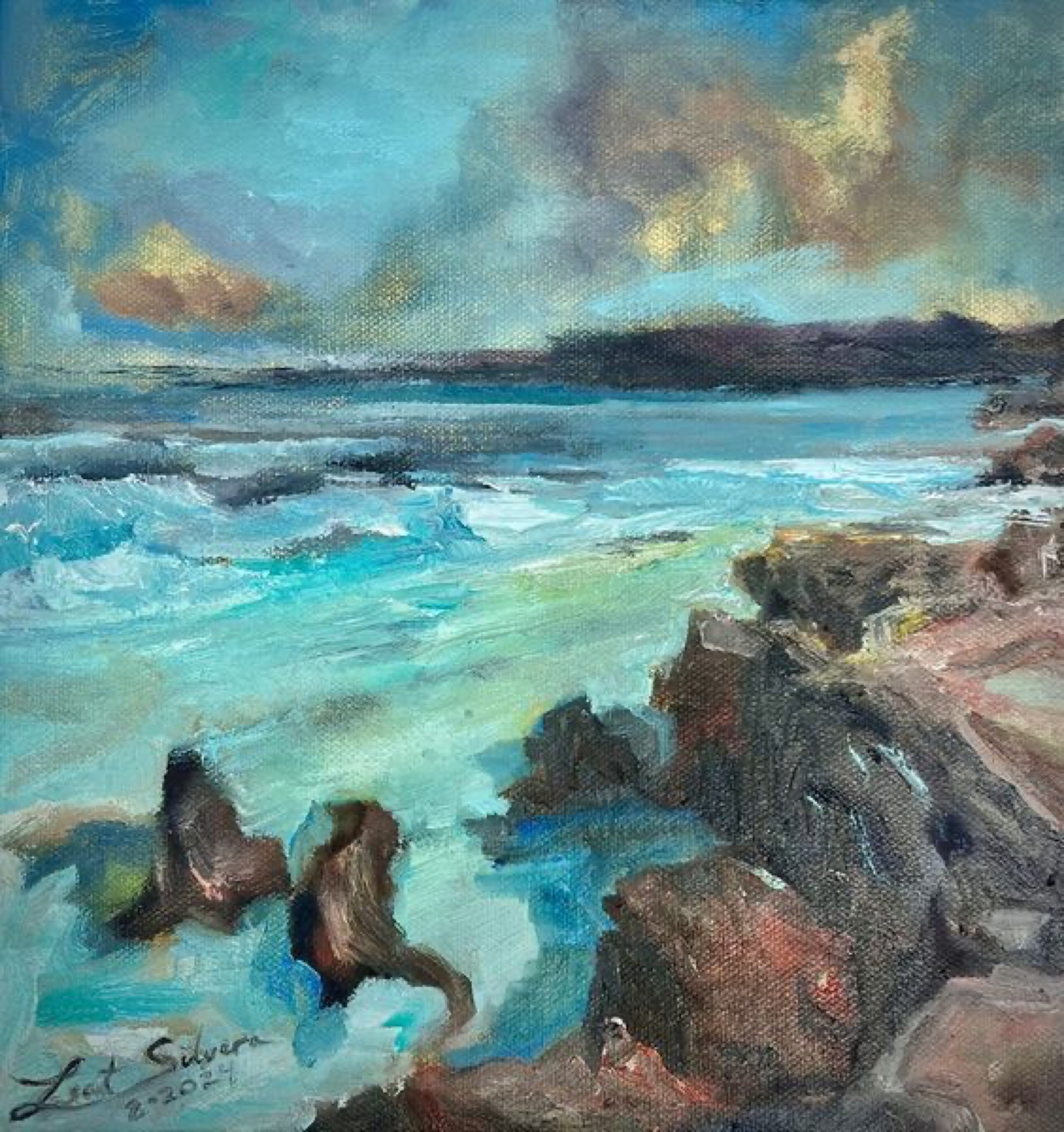 Boundless — painting by Leat Silvera, 10 × 10 in