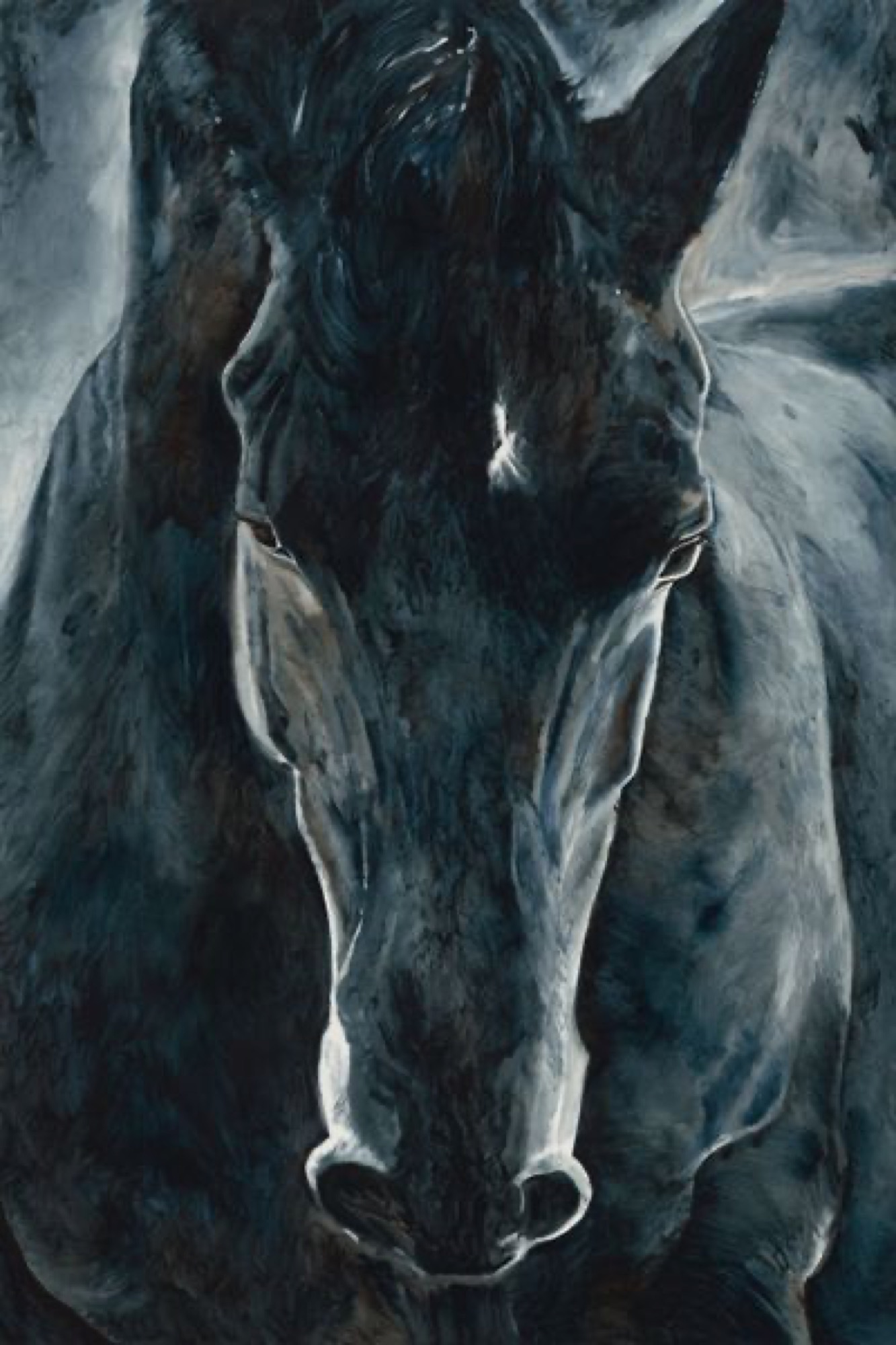 Horse — painting by Leat Silvera, 48 × 72 in