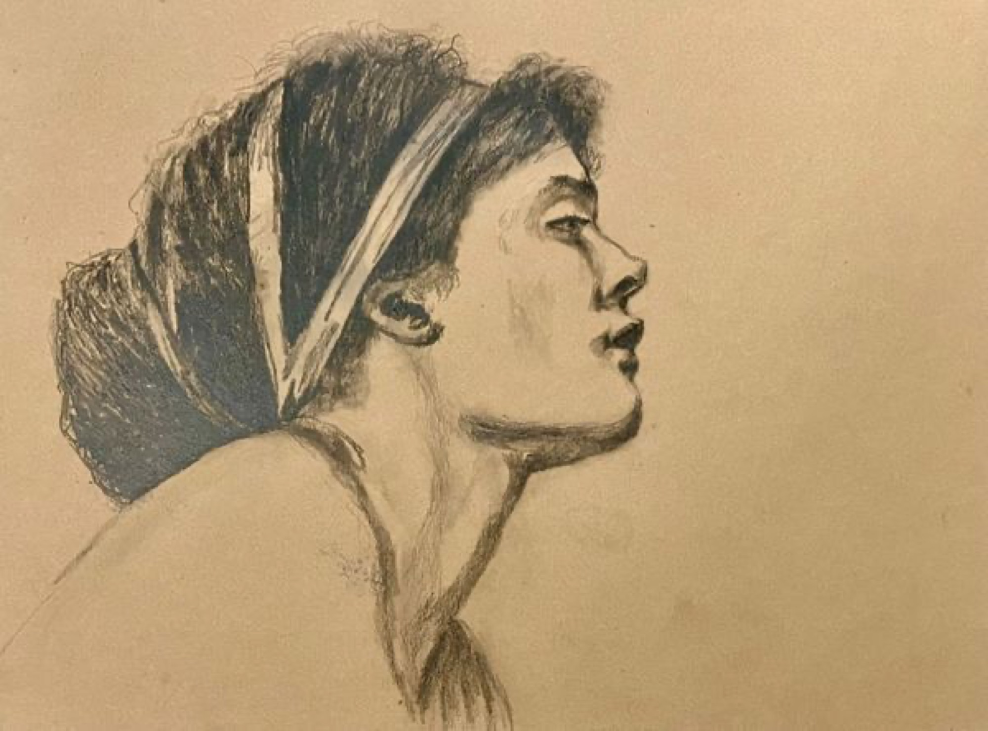 Muse — painting by Leat Silvera, 12 × 9 in